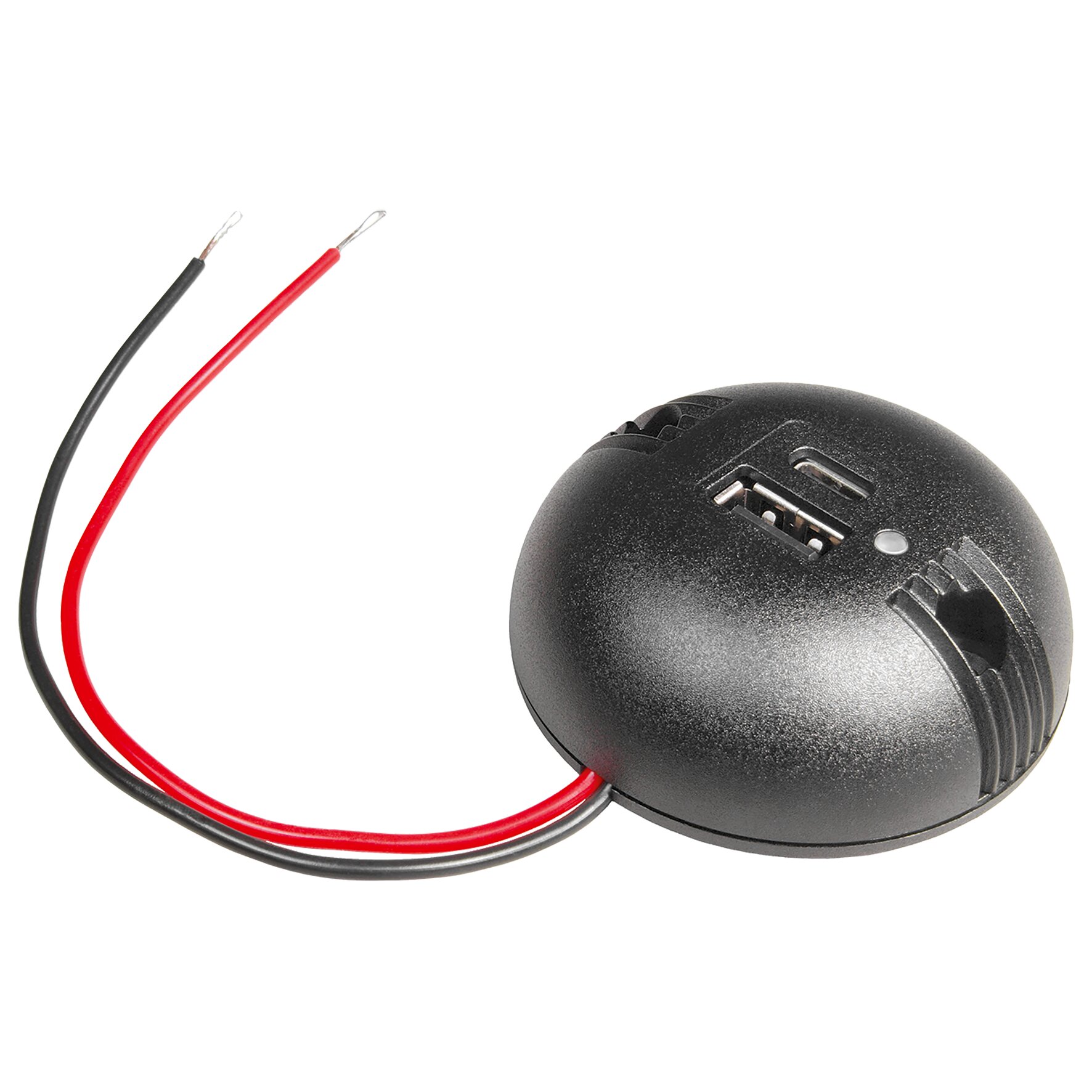 Surface-Mounted Double Socket USB-C/USB-A Round, without lid