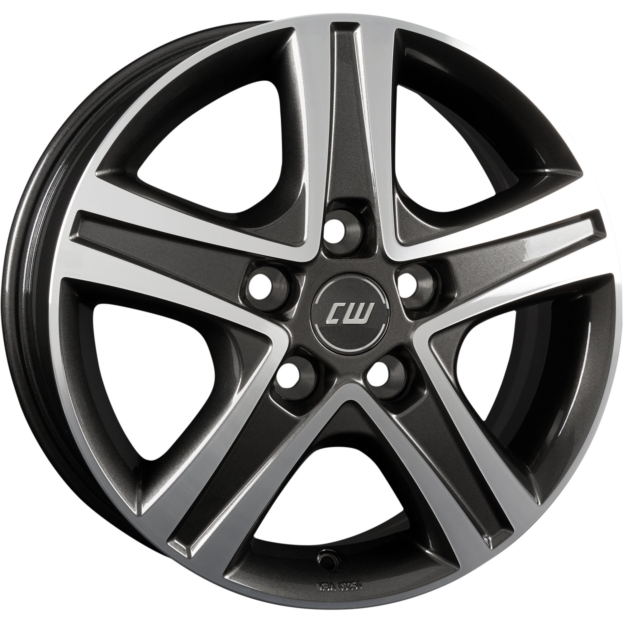 Aluminium Wheel Rim CWD for Fiat Ducato, Light-Chassis, mistral anthracite polished glossy, 6 x 15"