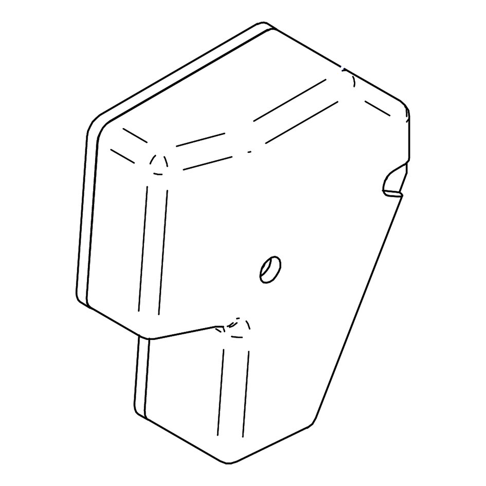 Cover Cap for Motor Thule Double Step 12V Aluminium