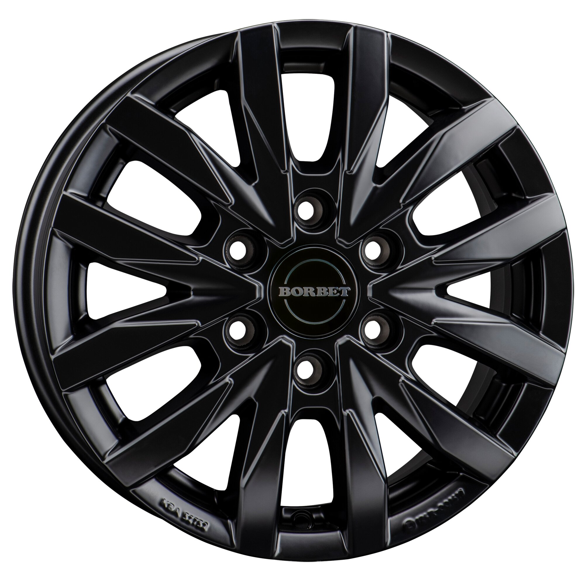 Aluminium Wheel Rim CW6 for MB Sprinter with Four-Wheel Drive, 1350 kg, black matt, 6.5 x 16"